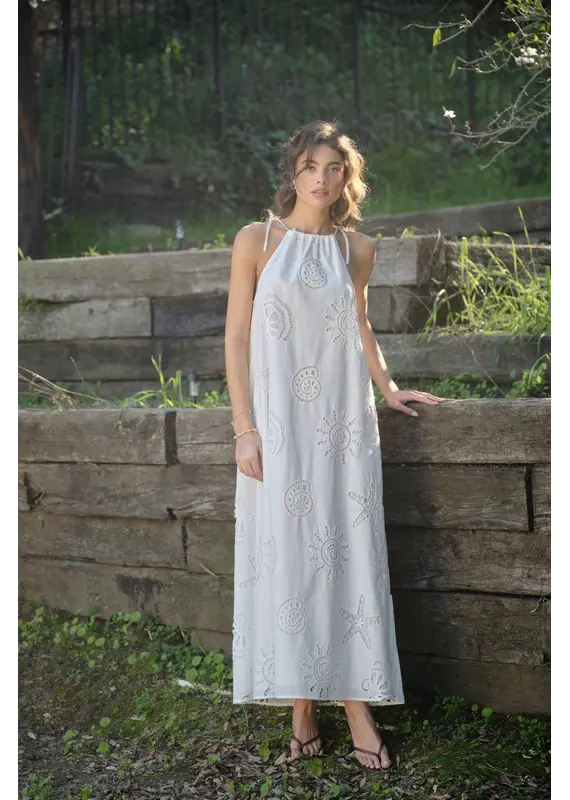 Pretty Garbage Dariah Eyelet Maxi Dress