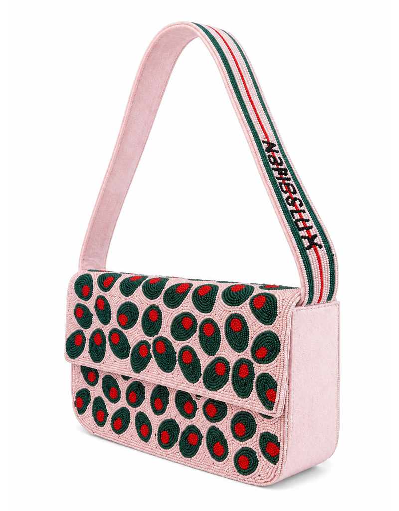 Naples Lux Pimento Party Beaded Handbag