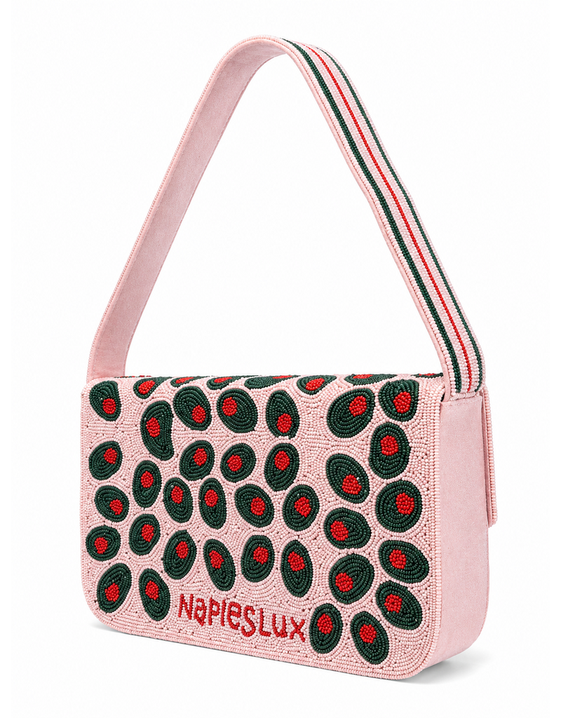 Naples Lux Pimento Party Beaded Handbag
