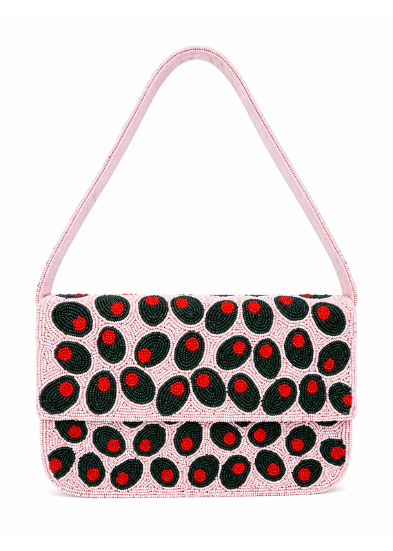 Naples Lux Pimento Party Beaded Handbag