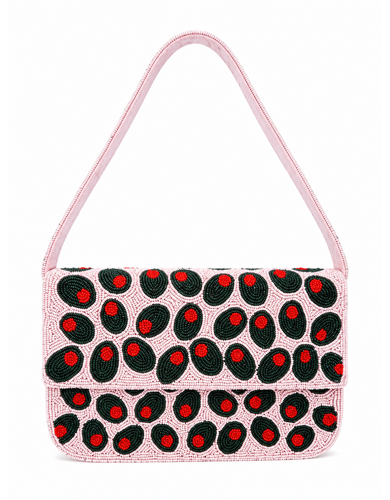 Naples Lux Pimento Party Beaded Handbag