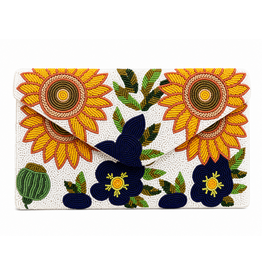 Naples Lux Sunflower Muse Beaded Clutch