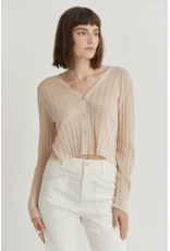 Elle Sheer Ribbed Cardigan