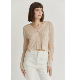 Elle Sheer Ribbed Cardigan