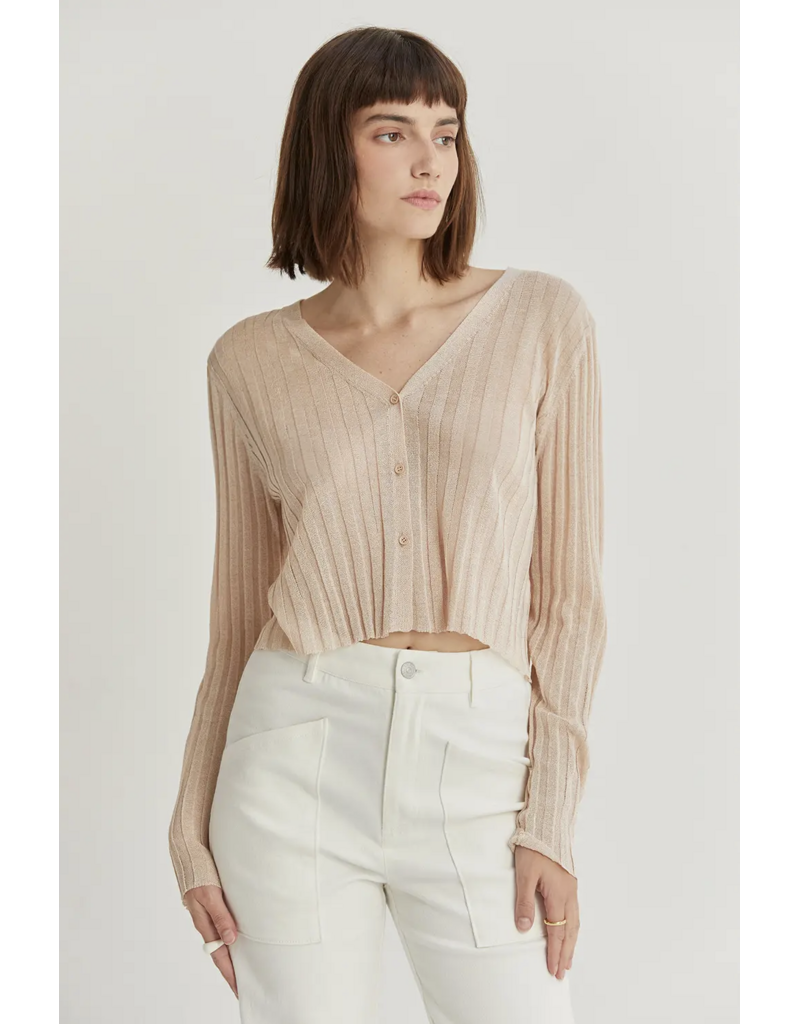 Elle Sheer Ribbed Cardigan