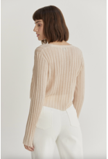 Elle Sheer Ribbed Cardigan