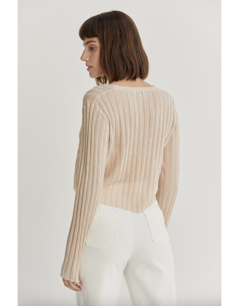 Elle Sheer Ribbed Cardigan