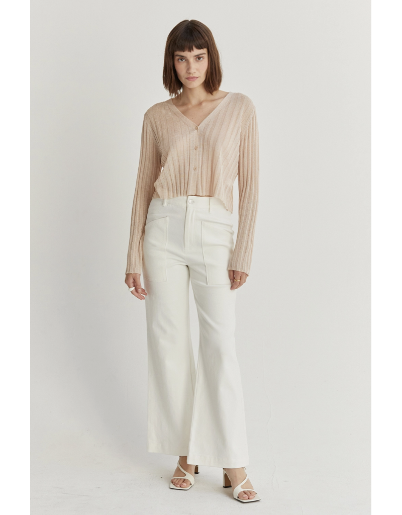 Elle Sheer Ribbed Cardigan