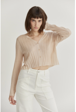 Elle Sheer Ribbed Cardigan