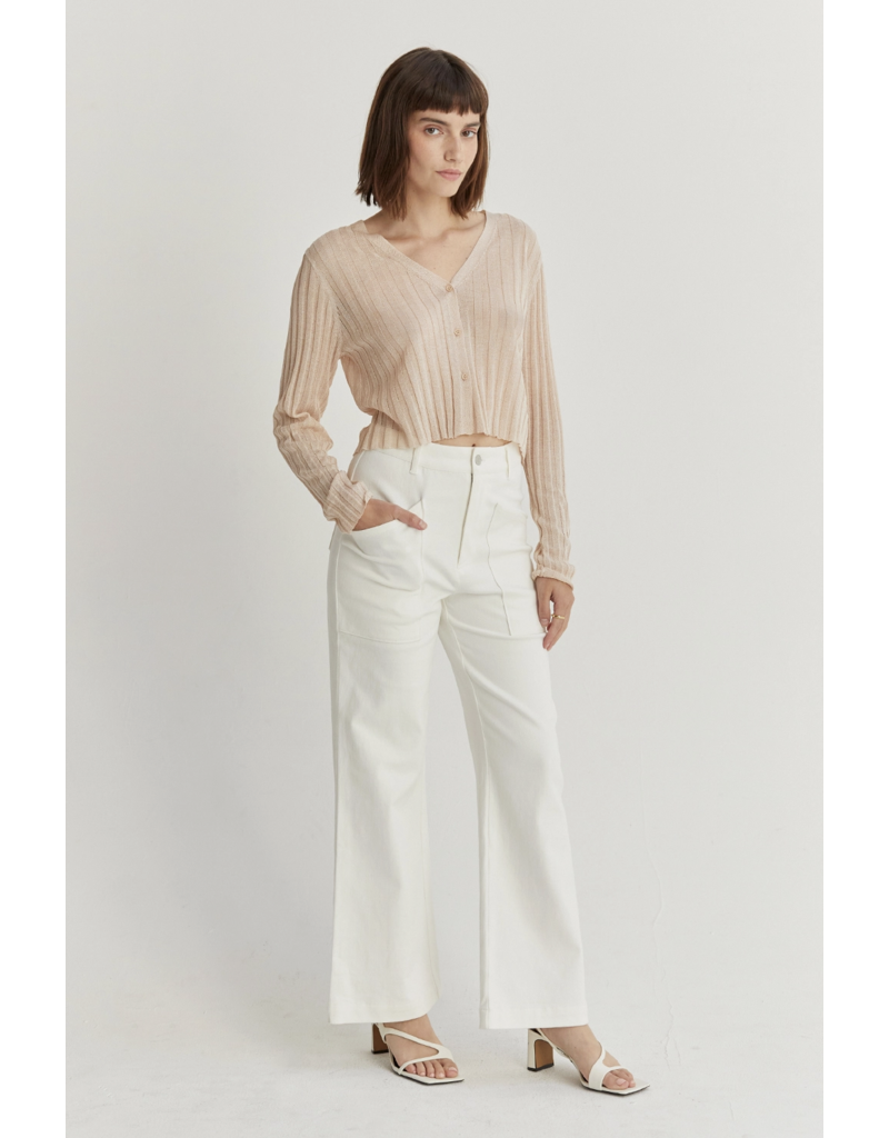 Elle Sheer Ribbed Cardigan