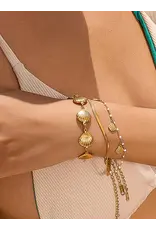 Flanerie Citrina 18K Gold Non-Tarnish Seashell Bracelet