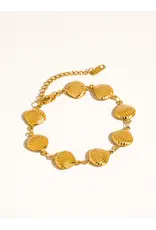 Flanerie Citrina 18K Gold Non-Tarnish Seashell Bracelet