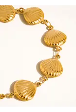 Flanerie Citrina 18K Gold Non-Tarnish Seashell Bracelet