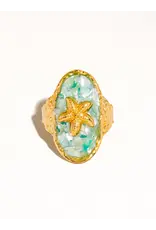 Flanerie Keshet 18K Gold Non-Tarnish Starfish Ring