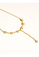 Flanerie Yonder 18K Gold Non-Tarnish Cz Y Drop Necklace