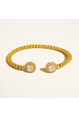 Flanerie Sofus 18K Gold Non-Tarnish Cz Bangle
