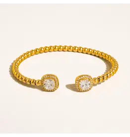 Flanerie Sofus 18K Gold Non-Tarnish Cz Bangle