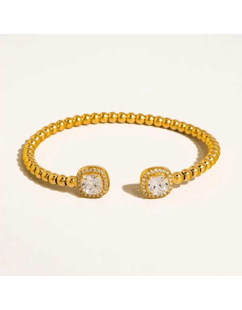 Flanerie Sofus 18K Gold Non-Tarnish Cz Bangle