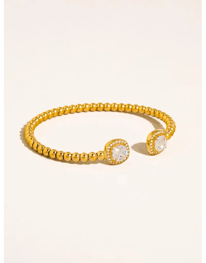 Flanerie Sofus 18K Gold Non-Tarnish Cz Bangle