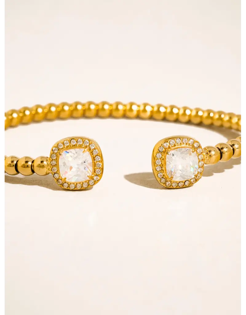 Flanerie Sofus 18K Gold Non-Tarnish Cz Bangle