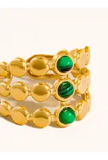 Flanerie Quest 18K Gold Non-Tarnish Stone Beaded Ring