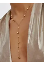 Flanerie Brisse 18K Gold Non-Tarnish Y Necklace