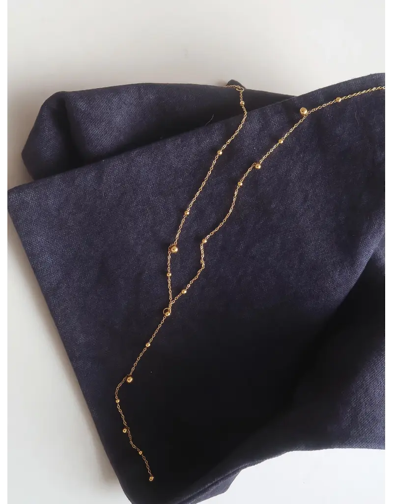 Flanerie Brisse 18K Gold Non-Tarnish Y Necklace