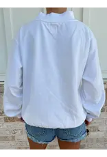 Sunkissed Coconut American Golden Embroidered Mockneck Sweatshirt