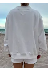 Sunkissed Coconut American Golden Embroidered Mockneck Sweatshirt