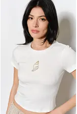 Pretty Garbage Sally Seashell Bead Tee