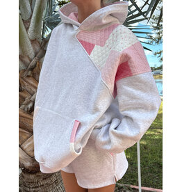 Sunkissed Coconut Marco Quilted Patchwork Hoodie & Shorts Set