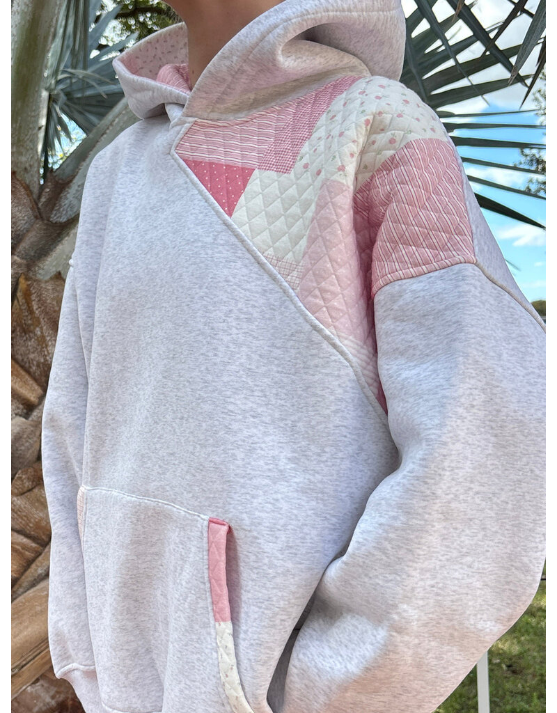Sunkissed Coconut Marco Quilted Patchwork Hoodie & Shorts Set