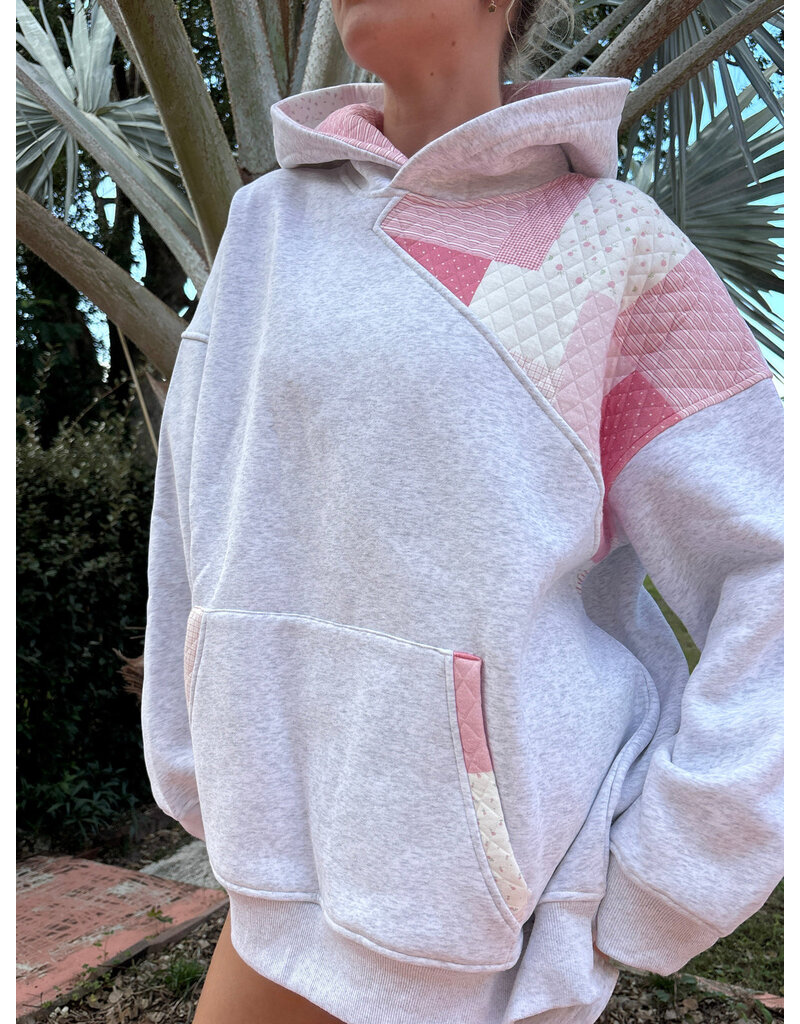 Sunkissed Coconut Marco Quilted Patchwork Hoodie & Shorts Set