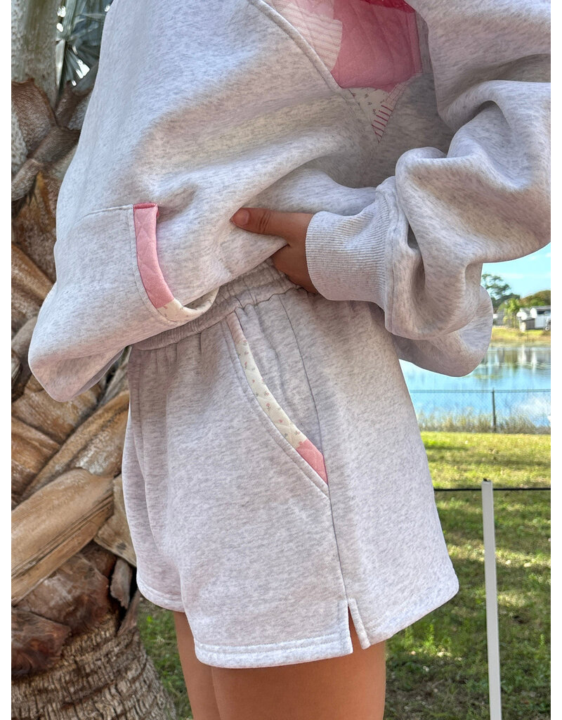 Sunkissed Coconut Marco Quilted Patchwork Hoodie & Shorts Set
