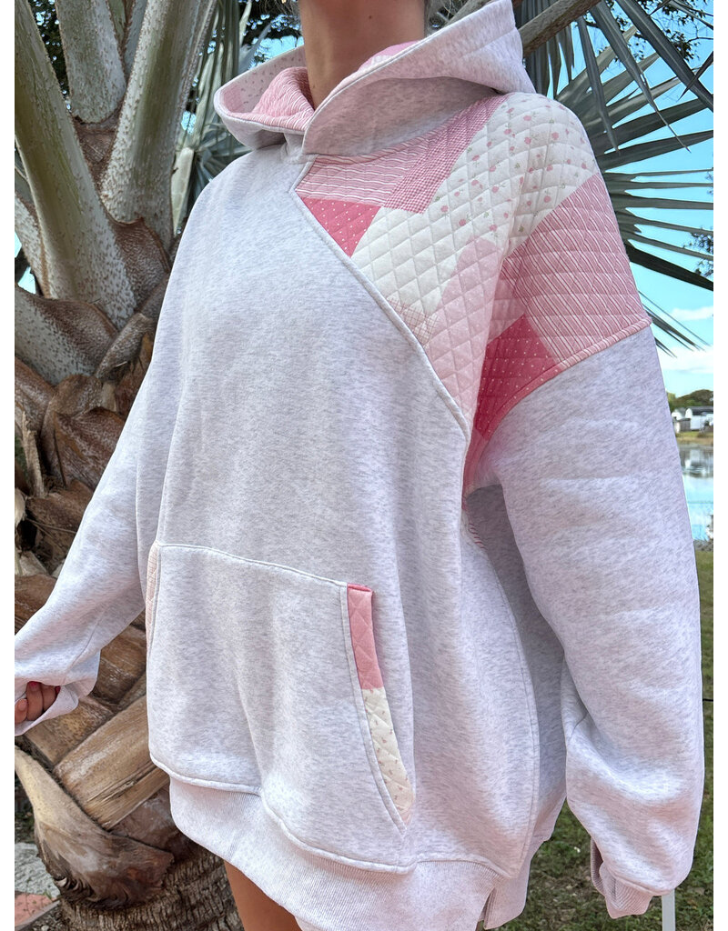 Sunkissed Coconut Marco Quilted Patchwork Hoodie & Shorts Set