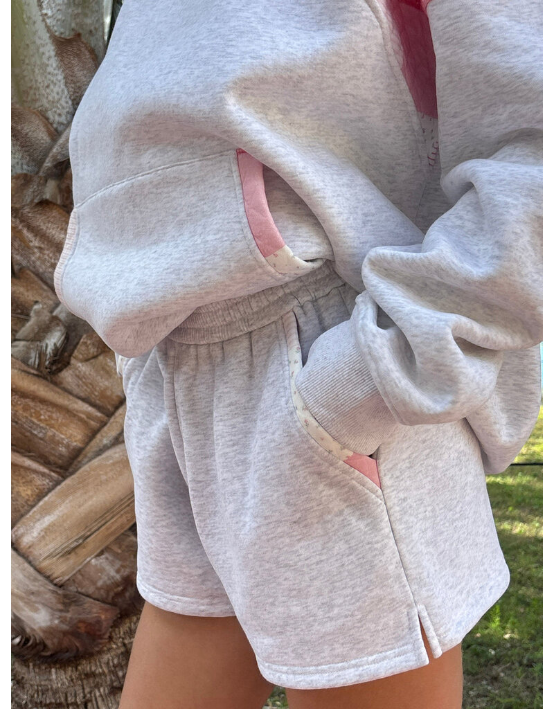 Sunkissed Coconut Marco Quilted Patchwork Hoodie & Shorts Set