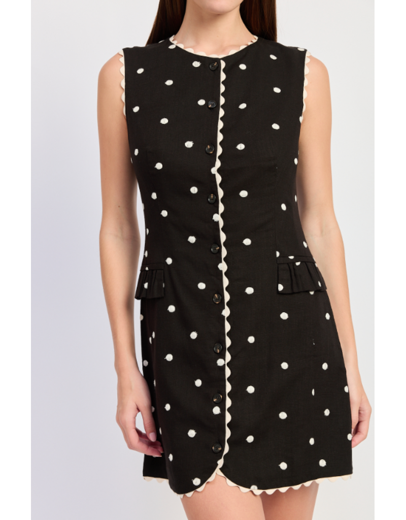 En Saison Heather Embroidered Mini Dress