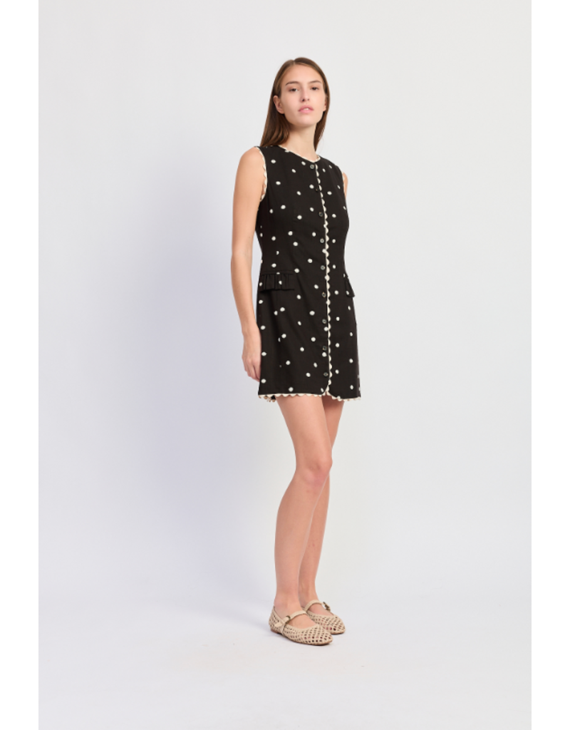 En Saison Heather Embroidered Mini Dress