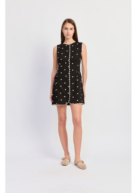 En Saison Heather Embroidered Mini Dress