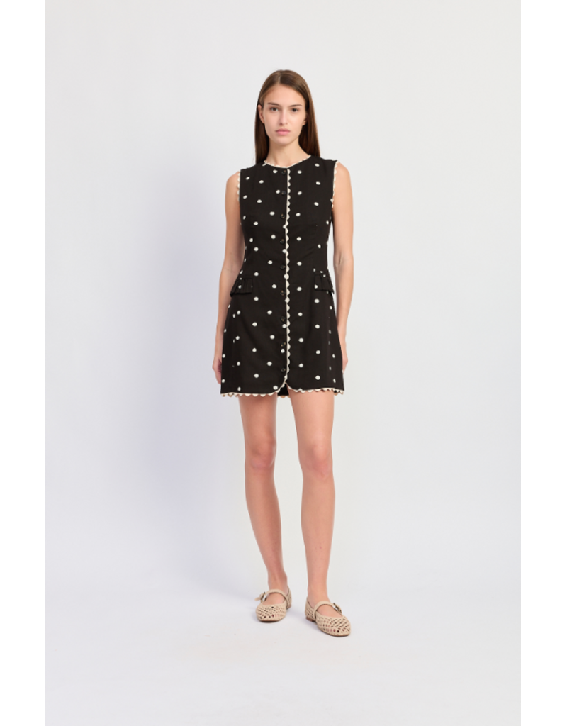 En Saison Heather Embroidered Mini Dress