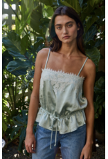 By Together Hailie Silky Lace Peplum Top