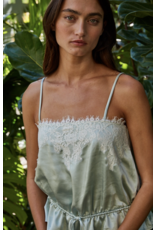 By Together Hailie Silky Lace Peplum Top