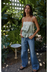 By Together Hailie Silky Lace Peplum Top