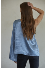 By Together Gina One Shoulder Metallic Top