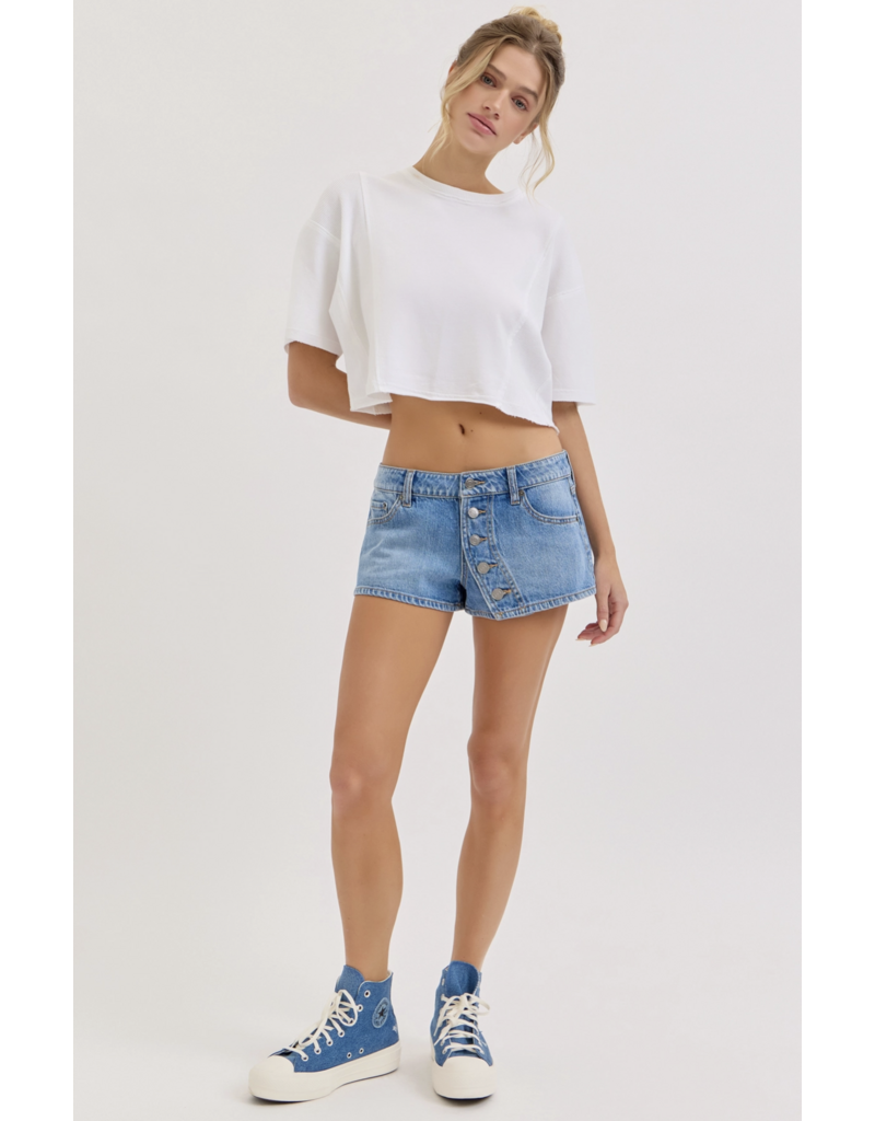 Cello Jeans Low Rise Buttoned Shorts