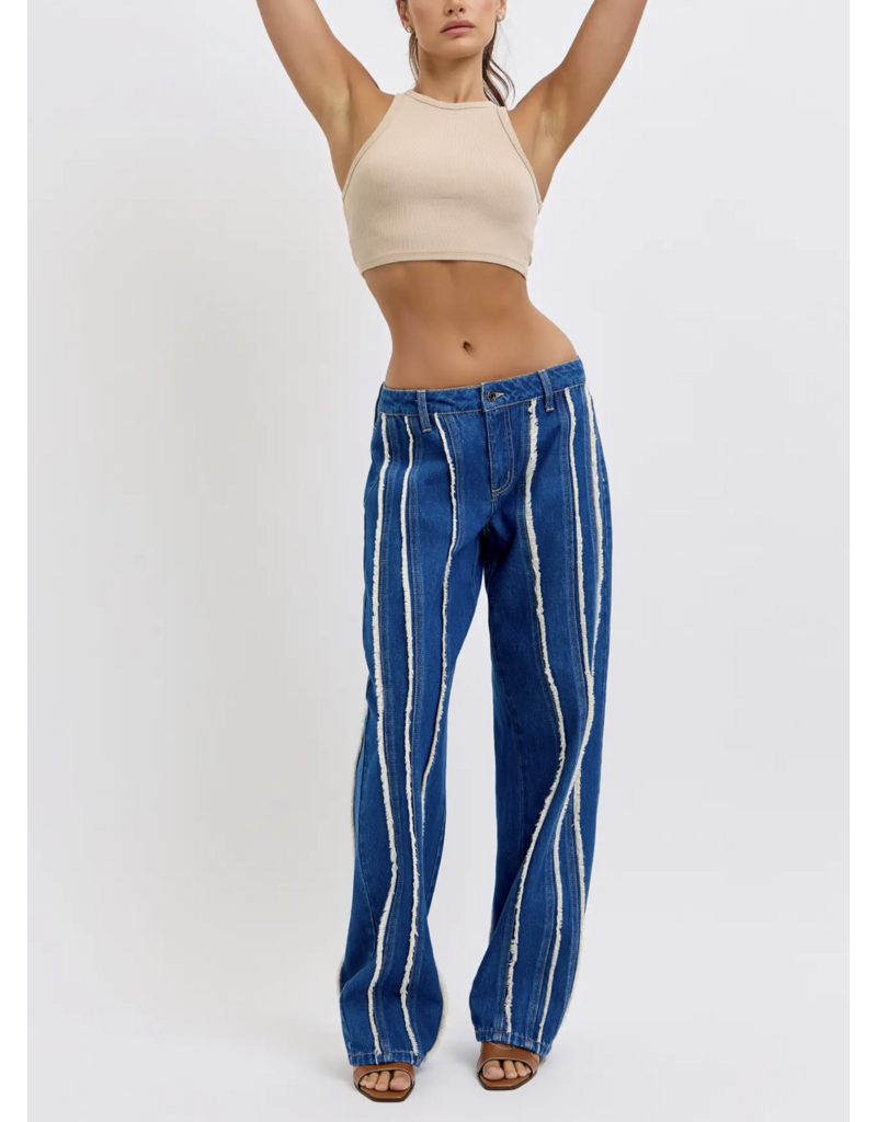 Cello Jeans Low Baggy Jean with Distressed Details