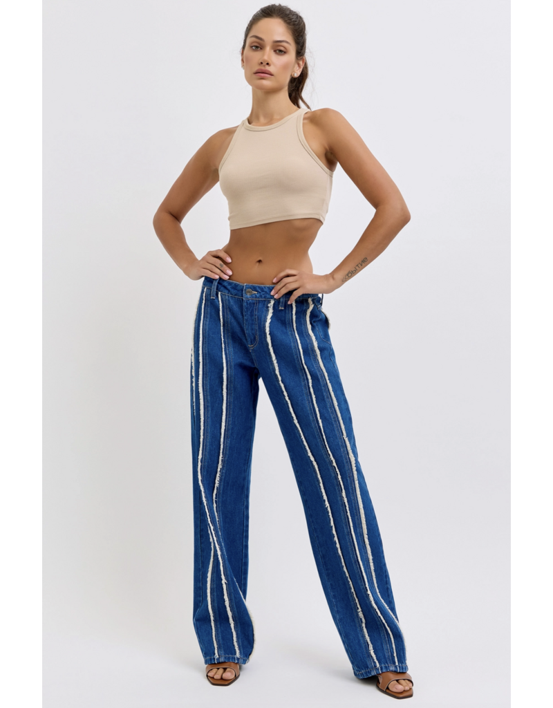Cello Jeans Low Baggy Jean with Distressed Details
