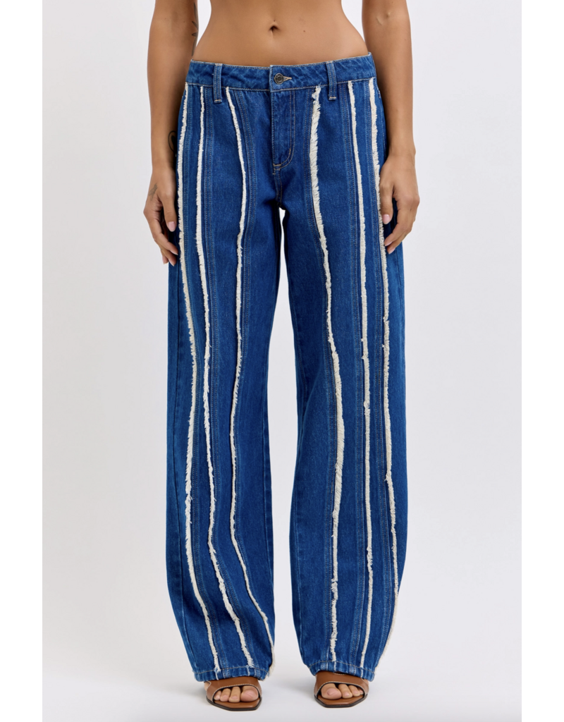 Cello Jeans Low Baggy Jean with Distressed Details