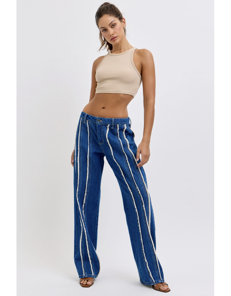 Cello Jeans Low Baggy Jean with Distressed Details