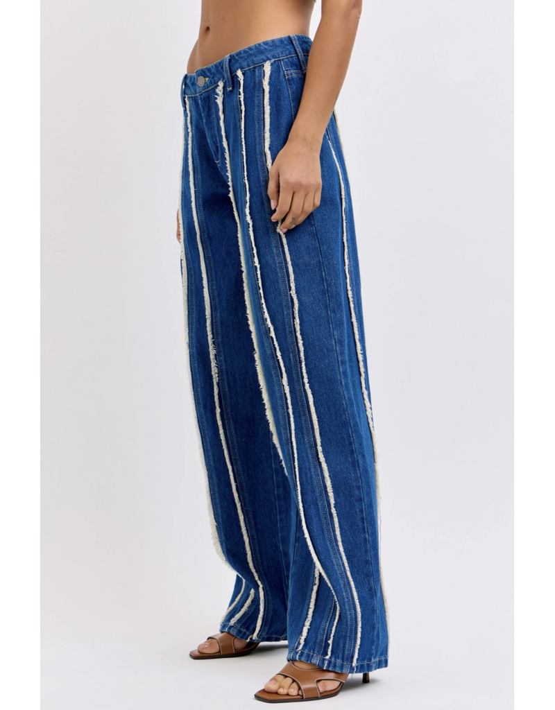 Cello Jeans Low Baggy Jean with Distressed Details